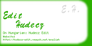 edit hudecz business card